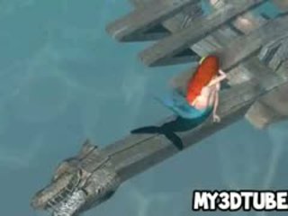 3d málo mermaid ariel getting fucked podvodní