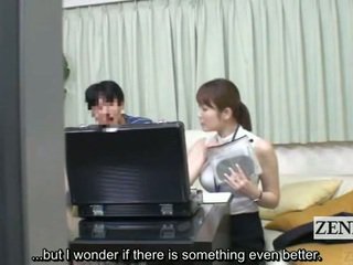 Subtitled Japanese Sex Toy Cfnm Measuring Via Blowjob