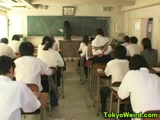 oriental chick girl stripped in the Class Room