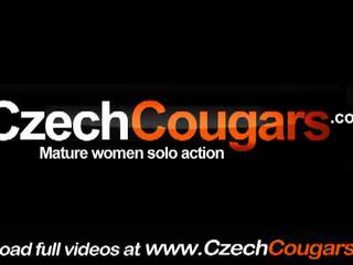 Czech Cougars: Old insatiable slut matylda toys her pussy in solo