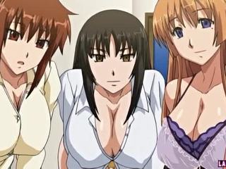 Three Huge Titted Hentai Babes