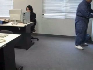 Molested sleeping office lady