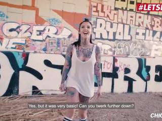 LETSDOEIT - Busty Tattooed Spanish Chick Fucked Super Hard Outside