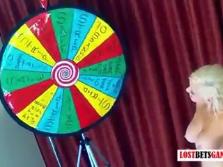 6 Incredibly beautiful girls play spin the wheel of nudity