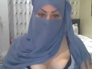 Frumos hijabi doamnă camera web spectacol, gratis porno 1f