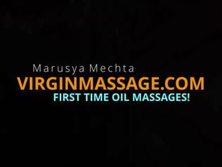 Wet Pussy Rubbed Oil Virgin Erotic Massage of Marusya Mechta
