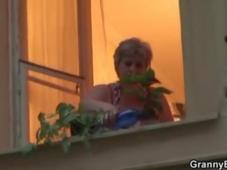 Old Granny Gives Head and Rides His Cock, Porn a0