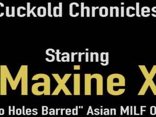 Asian MILF Maxine X Drills Her Pussy in Cuckold...