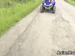 Wild Asian Girl Fucked Outdoors On An ATV