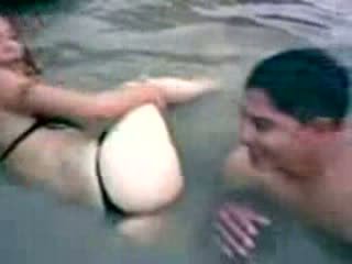 Latina Gets Surprised In The River Fro...