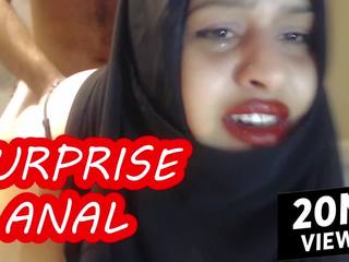 Painful niespodzianka anal z zaślubieni kobieta wearing a hijab