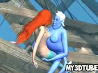 3d ariel getting 性交 硬 水下 由 ursula