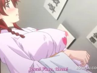 Redhead hentai kyut hottie giving tit job sa anime video